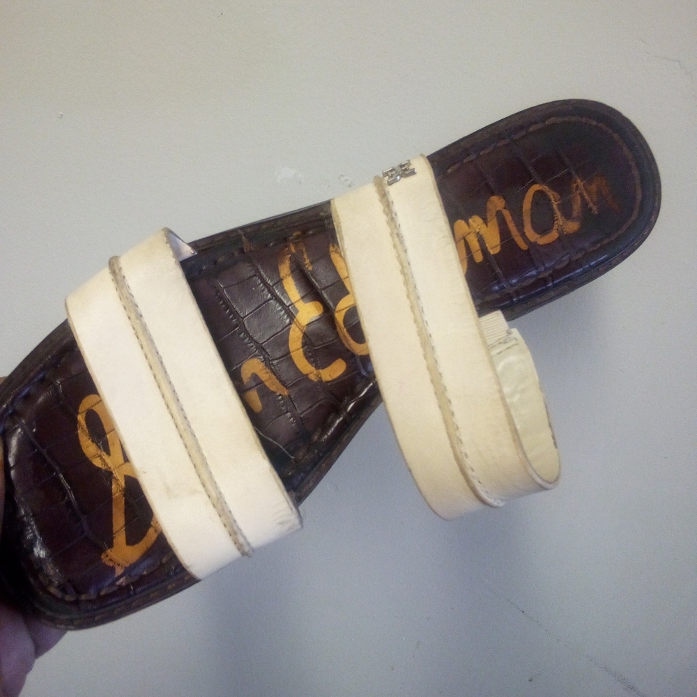 Sam Edelman Cream Slides Size 8M - Picture 9 of 15